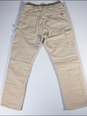 VTG Round House Double Knee Carpenter Painter Pants Men's 32X34 Beige Lot1101